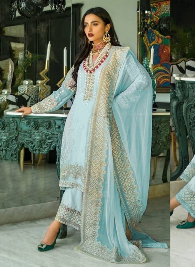 Pakistani 7112 Latest Fancy Designer Heavy Wedding Wear Heavy Fox Georgette With Heavy Embroidery Work Pakistani Salwar Suit Collection